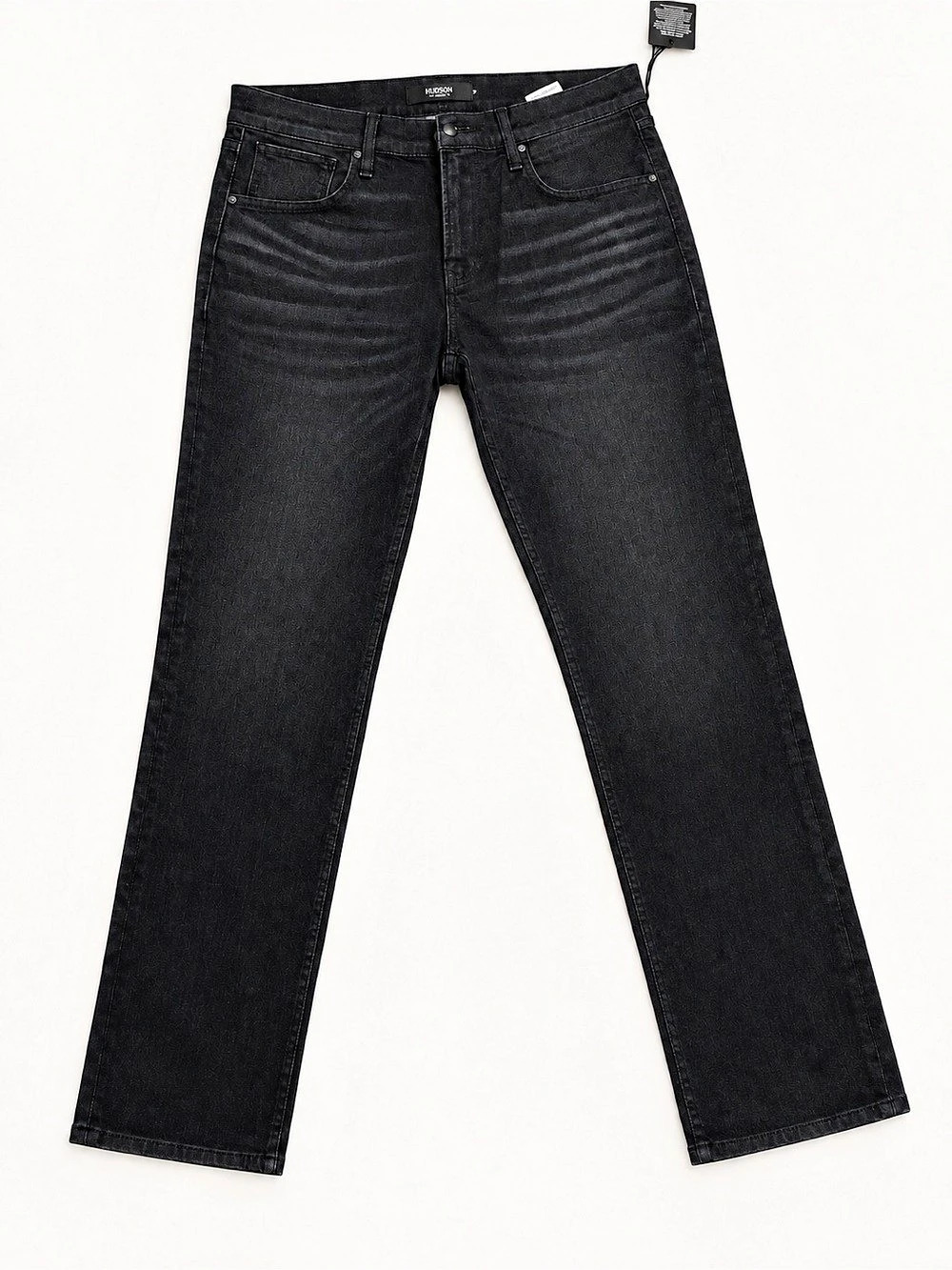 HUDSON Byron Men’s Black Straight Leg Denim Jeans Size 34 Tags Attached